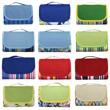 Foldable three layers design blanket picnic Picnic Matte Outdoor Waterproof bohemian picnic blanket