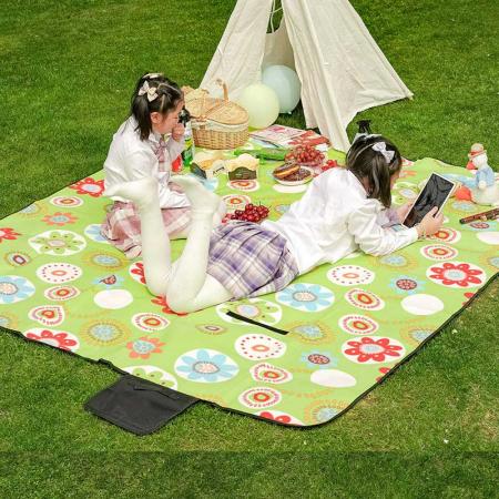 three layers design luxury picnic blanket Outdoor Fabric Foldable picnic blanket custom Waterproof 