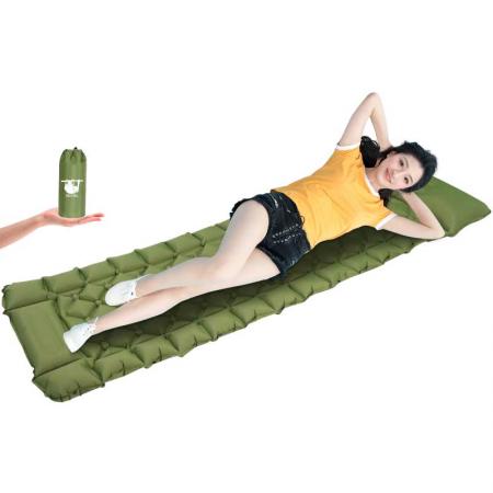 Amazon Hot Selling China Supplier Custom Inflatable Waterproof Custom  Ultralight Sleeping Pad for Travel 