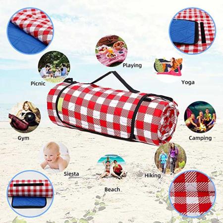 Waterproof Picnic Blanket - 3 Layered Foldable Outdoor Picnic Mat 