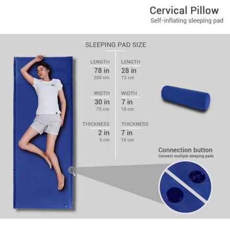 Sleeping Mat Self Inflating Sleeping Pad No Pump or Lung Power Required Compact Ultralight Mat For Backpacking and Camping