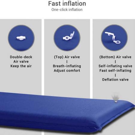 Sleeping Mat Self Inflating Sleeping Pad No Pump or Lung Power Required Compact Ultralight Mat For Backpacking and Camping