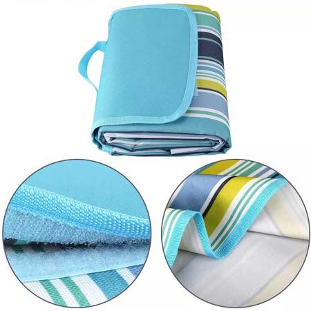 Foldable three layers design blanket picnic Picnic Matte Outdoor Waterproof bohemian picnic blanket