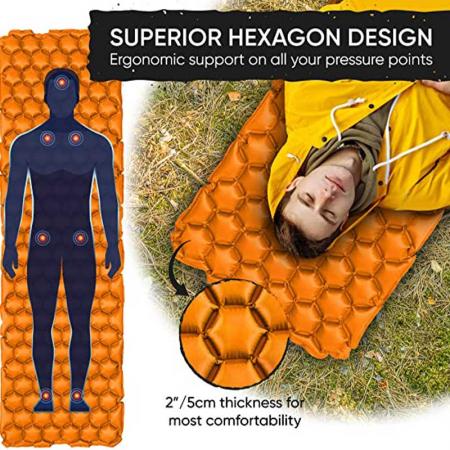 Sleeping Pad Ultralight Sleeping Mat for Camping Backpacking Hiking Lightweight Compact Camping Air Mattress 