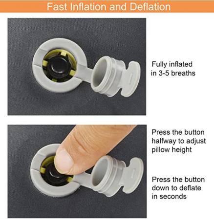 Lightweight Travel Air Pillow Ultralight Ergonomic Pillow Portable for Airplanes 