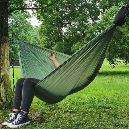 Camping Hammock Double Single Portable Hammocks With 2 Tree Straps 