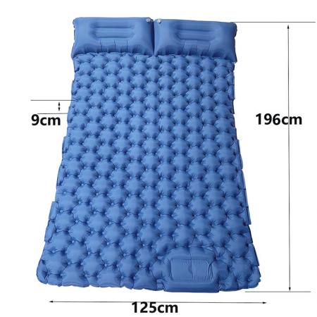 Amazon Hot Sell Outdoors Sleeping Mat Double Size Ultralight Camping Sleeping Pads With Pillow Air Mattress 