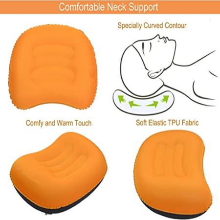 Compressible Comfortable Ergonomic Inflating Pillows for Neck & Lumbar Support 