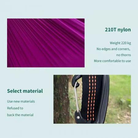 Camping Portable Hammock Double Single Parachute Hammocks with 2 Tree Straps and 2 Carabiners for  Backpacking Travel Beach Backyard 