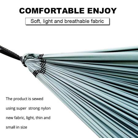 Camping Portable Hammock Double Single Parachute Hammocks with 2 Tree Straps and 2 Carabiners for  Backpacking Travel Beach Backyard 