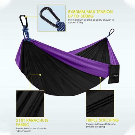 Parachute Nylon Hammock Camping Outdoor Hammock with Accessories for Outdoor 