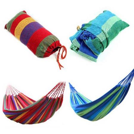 Nylon Portable Camping Hammock With Tree Straps Outdoor 