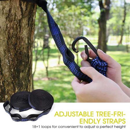 Camping Hammocks Portable Single Double Hammock with 2 Tree Straps 