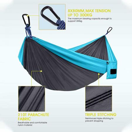 Camping Hammock Portable Hammock Single or Double Hammock Camping Accessories for Outdoor Indoor 
