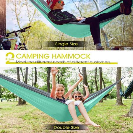 Hammock Camping Nylon Portable Double Hammock Camping Accessories for Outdoor