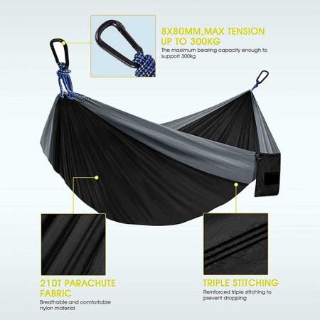 Camping Hammocks Portable Single Double Hammock with 2 Tree Straps 