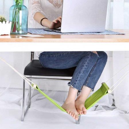 Foot Hammock Under Desk Footrest Adjustable Office Foot Rest Under Desk Hammock Portable Desk Feet Hammock with Holder 