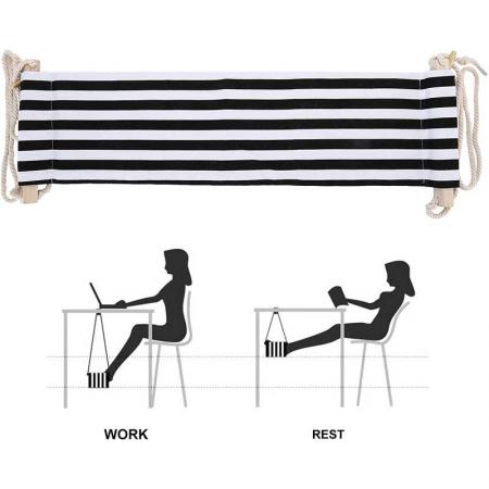 Amazon Hot Sales Foot Hammock Under Desk Footrest Adjustable Office Foot Rest with Headphones Holder 