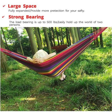 Double Hammock with Steel Stand Two Person Adjustable Hammock 