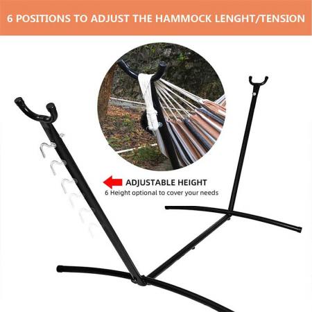 Hanging Hammock Double Hammock with Steel Stand and Carrying Case for Outdoor Camping Activities 