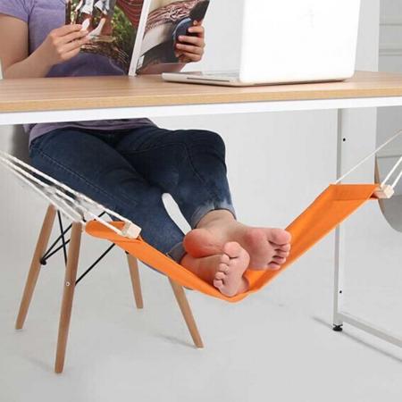 Portable Adjustable Foot Hammock Foot Rest Mini Under Desk Foot Rest Hammock for Home Office 