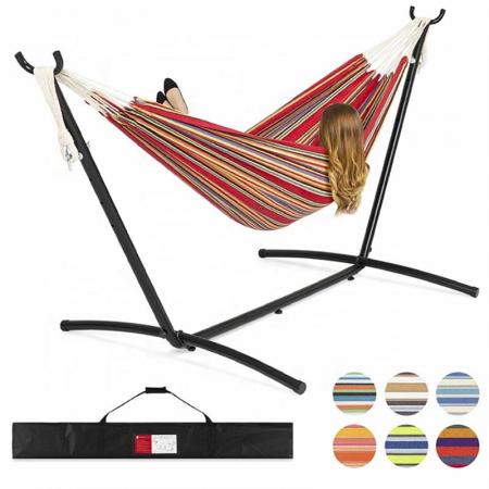 Double Hammock Brazilian Hammocks with Portable Carrying Bag 