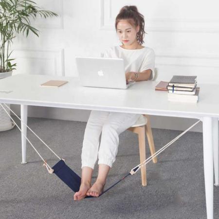 Foot Hammock Under Desk Foot Rest Adjustable Office Footrest Hammock Durable 