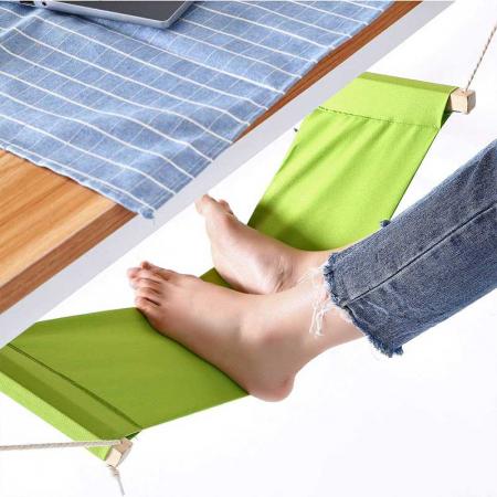 Foot Hammock Under Desk Footrest Adjustable Office Foot Rest Under Desk Hammock Portable Desk Feet Hammock with Holder 