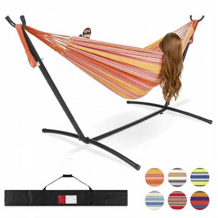 Double Hammock Brazilian Hammocks with Portable Carrying Bag 