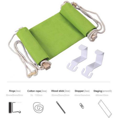 Foot Hammock Under Desk Footrest Adjustable Office Foot Rest Under Desk Hammock Portable Desk Feet Hammock with Holder 