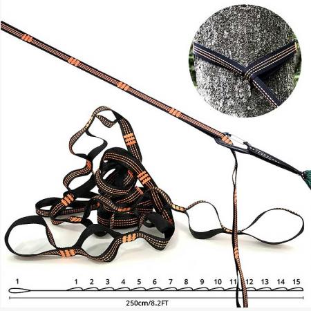 Hammock Straps Heavy Duty Hammock Tree Straps 100% No Stretch Suspension System Kit Camping Hammock Accessories