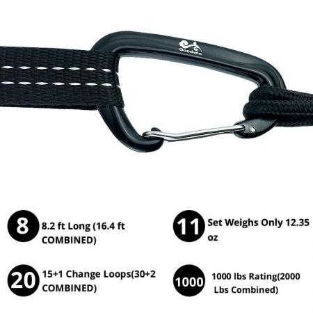 Amazon Hot Sales Factory Price Ultralight Hammock Straps 15+1 Loops for Camping Hammock Accessories 