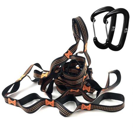 Hammock Straps with 2 Carabiners - 10 FT Hammock Straps for Trees 