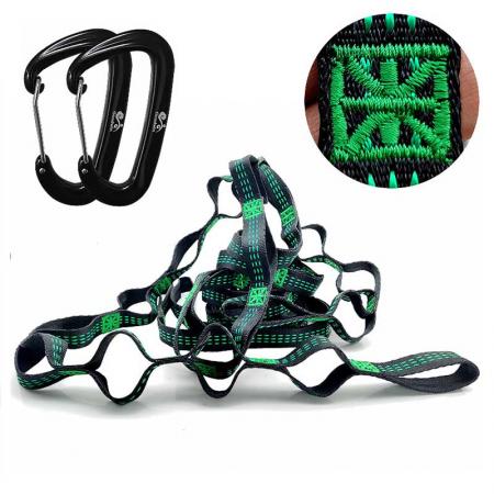 Camping Hammock Accessories Tree Straps with Carabiners