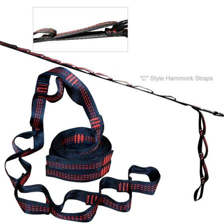 Hammock Straps and 2 Carabiners Non-Stretch Lightweight Portable Camping Quick Easy Setup Heavy Duty 