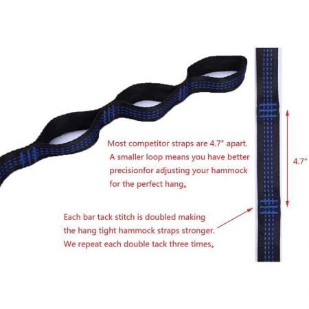 Adjustable Suspension System Heavy Duty  Hammock Tree Straps 
