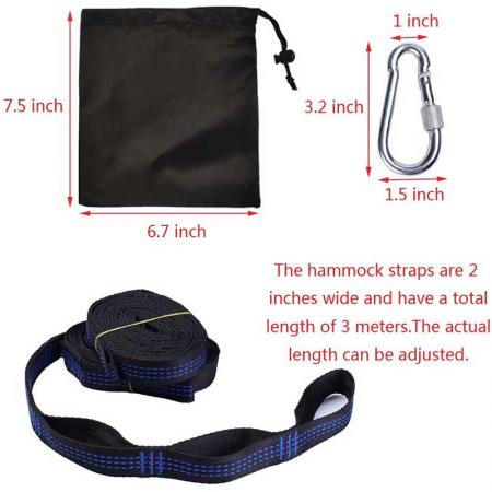 Adjustable Suspension System Heavy Duty  Hammock Tree Straps 