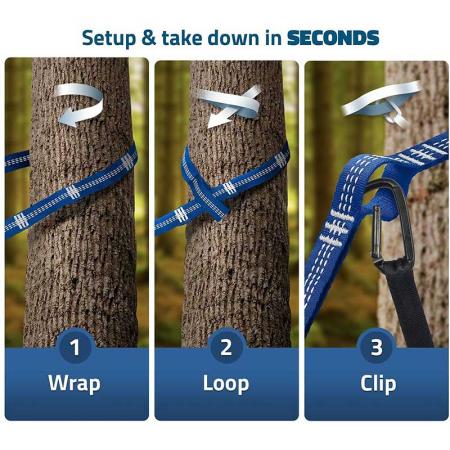 Hammock Straps XL 20 ft Long Combined 15+1Loops for Hammock Suspension System Kit 