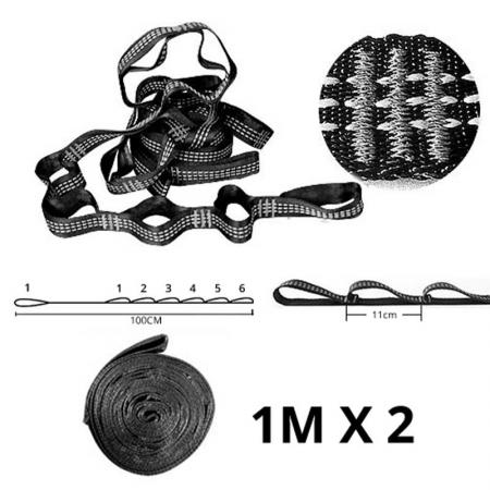 Hammock Tree Straps Set Heavy Duty Camping Hammock Accessories with 2 Carabiners 