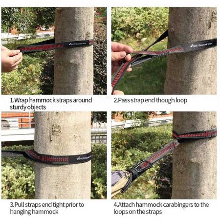 20 Feet and 42 Loops (Combined) Hammock Straps  Hammock Tree Straps 
