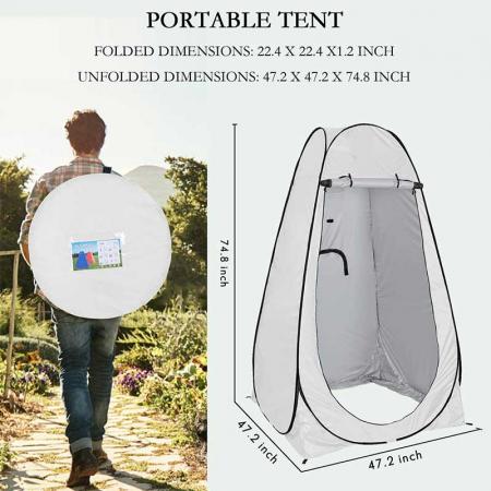 Shower Tent Privacy Tent Camping Portable Toilet Tent Outdoor Camp Bathroom Changing Dressing Room Double Shower Tent 