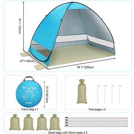 Wholesale High Quality Portable Beach Sun Shelter Sunshade Canopy Tent