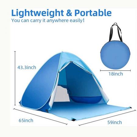 Lightweight Outdoor Fibreglass Backpacking Large Family Waterproof Folding Military Automatic pop up Beach Tent 