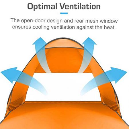 Anti-UV Beach Shade Shelter Beach Canopy Tent Sun Shade with Extended Floor 