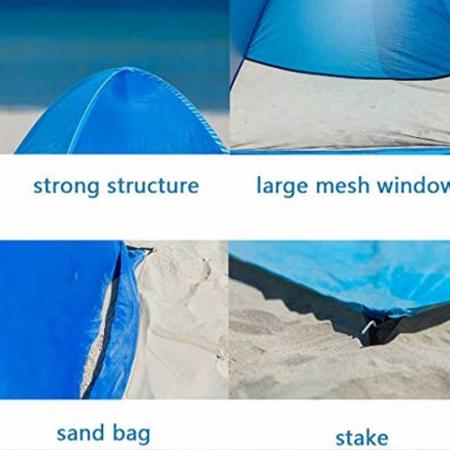 Pop Up Beach Tent UPF 50+ Protection Pop Up Beach Shade Sun Shelter 