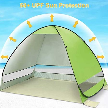Wholesale Outdoor Folding Sun Shelter Fiberglass Big Beach Canopy Curtain Tent 