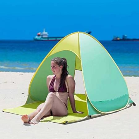 Pop Up Beach Tent UPF 50+ Protection Pop Up Beach Shade Sun Shelter 