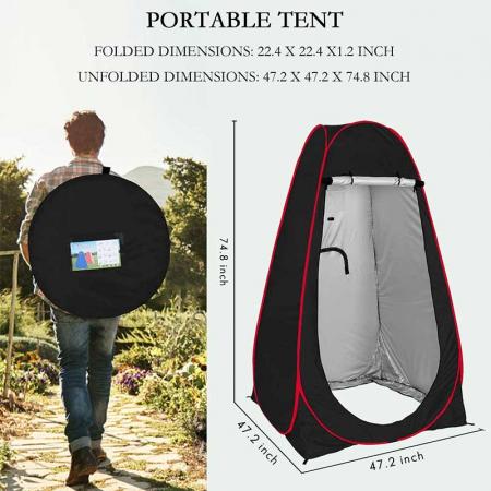 Privacy Shower Tent Portable Outdoor Sun Shelter Camp Toilet Changing Dressing Room 