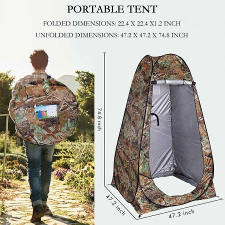 Shower Tent Privacy Tent Pop Up Shower Changing Toilet Tent with Carrying Bag for Outdoors Indoors 