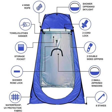 Camping Shower Tent Pop Up Privacy Tent for your Portable Shower Bathroom Tent Portable Changing Room 